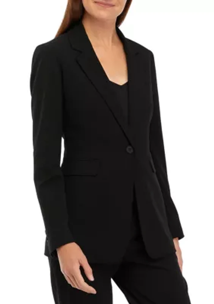 Petite Notch Collar Bi Stretch Blazer