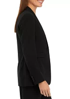 Petite Notch Collar Bi Stretch Blazer