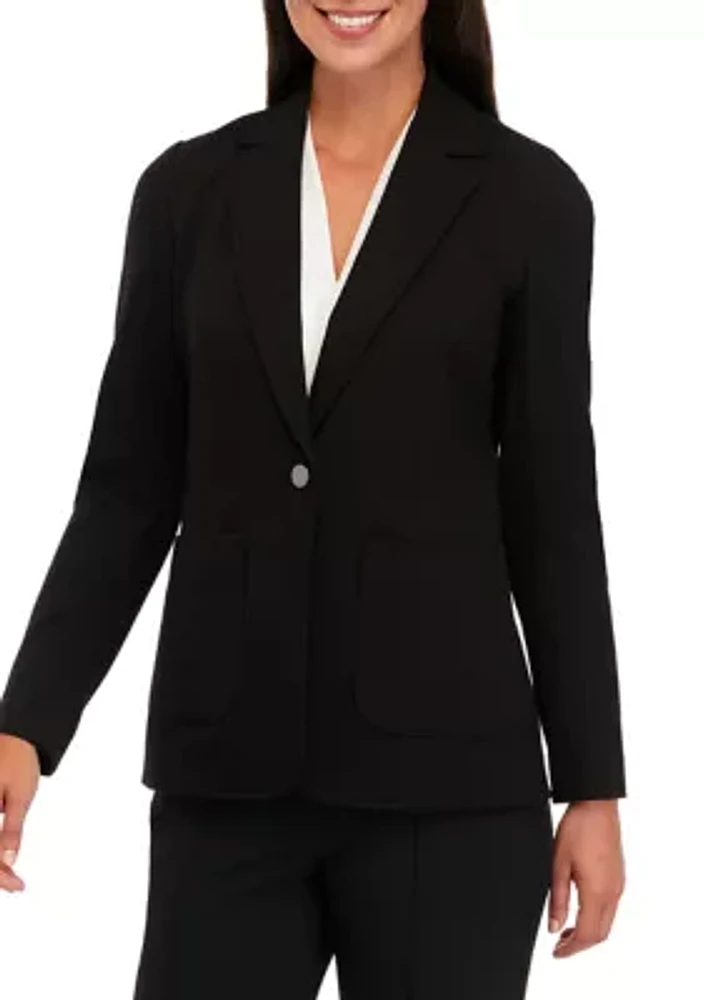 Women's Compression One Button Patch Pocket Jacket