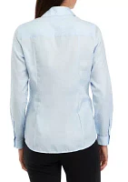 Petite Easy Care Button Front Shirt