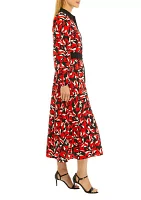 Petite Floral Print Midi Shirtdress