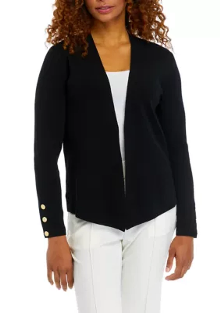 Women's Black Open Cardigan