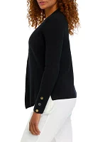 Women's Black Open Cardigan