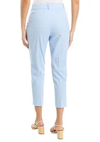 Petite Fly Front Extend Tab Slim Pants