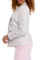 Women's Tweed Faux Double Breasted Jacket