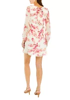 Women's Floral Print Tie Back Dress