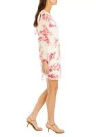 Women's Floral Print Tie Back Dress