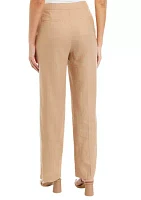 Women's Linen Pintuck Wide Leg Pants