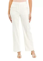 Women's Linen Pintuck Wide Leg Pants