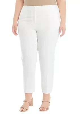 Plus Fly Front Ankle Pants