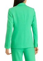 Women's One Button Notch Collar Fitted Jacket