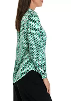 Women's Paradise Printed Button Front Blouse