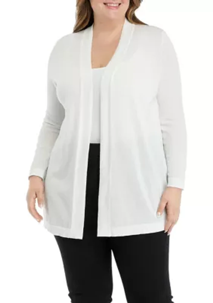 Plus Open Front Cardigan