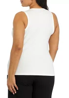 Plus Sleeveless Ribbed Tank Top