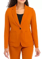 Women's Crepe One Button Suit Jacket