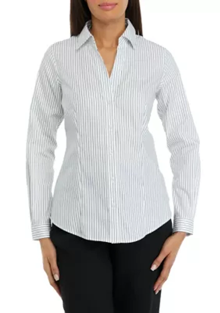 Women's Stripe Button Front Shirt