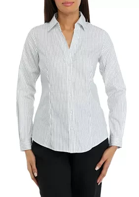 Women's Stripe Button Front Shirt