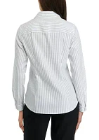 Women's Stripe Button Front Shirt