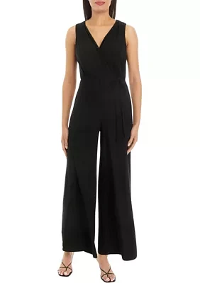 Sleeveless Belted Knit Jumpsuit