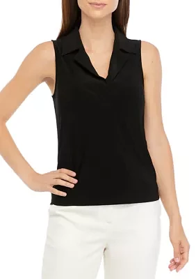 Women's Bib Front Polo Knit Top