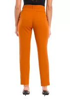 Petite Crepe Slim Leg Pants