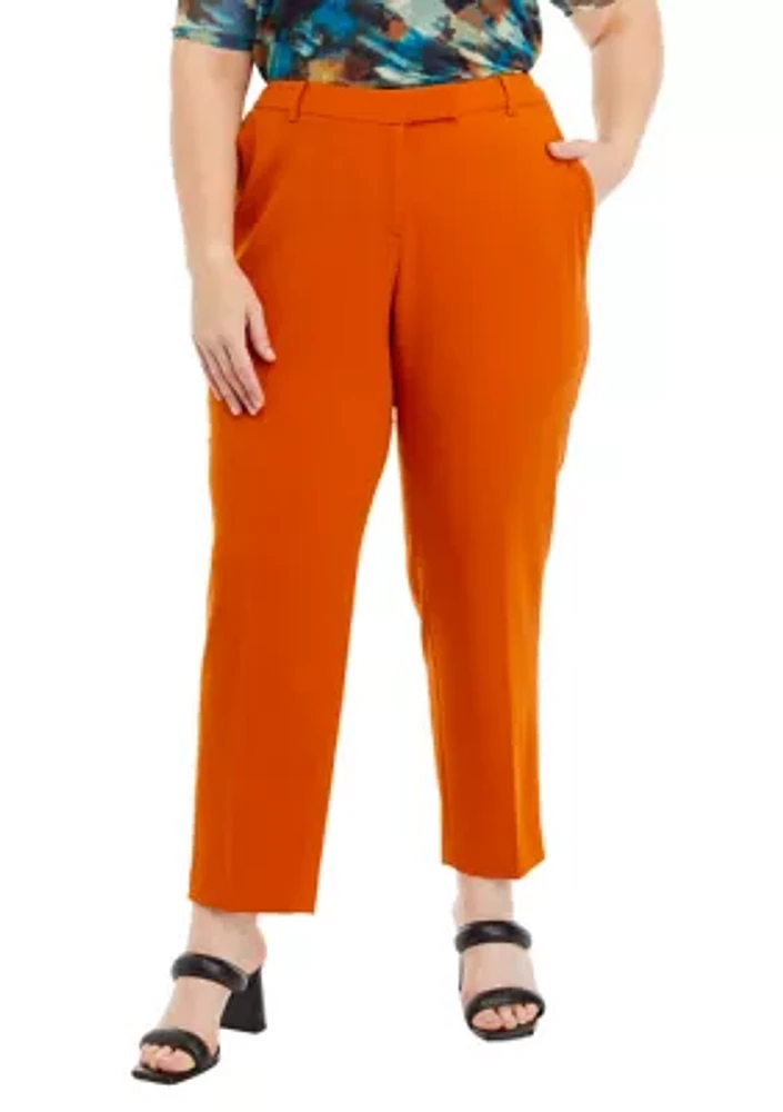 Plus Crepe Slim Leg Pants