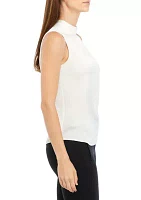 Women's Sleeveless Mock Neck Blouse