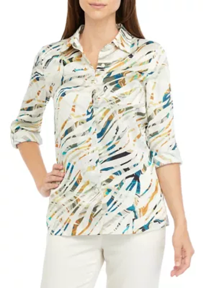 Women's Abstract Animal Printed Blouse