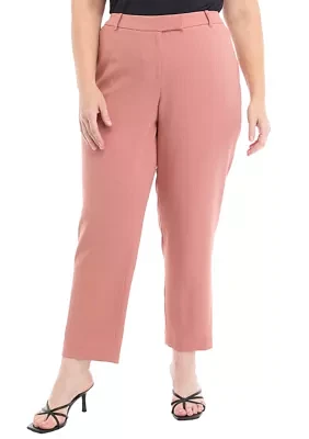 Plus Crepe Slim Leg Ankle Pants