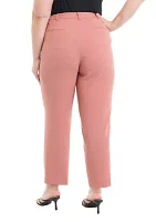 Plus Crepe Slim Leg Ankle Pants