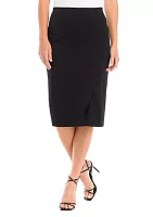 Women's Pull On Faux Wrap Skimmer Skirt