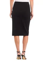 Women's Pull On Faux Wrap Skimmer Skirt