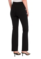 Women's Pull On Baby Bootcut Pants with Zip Pockets