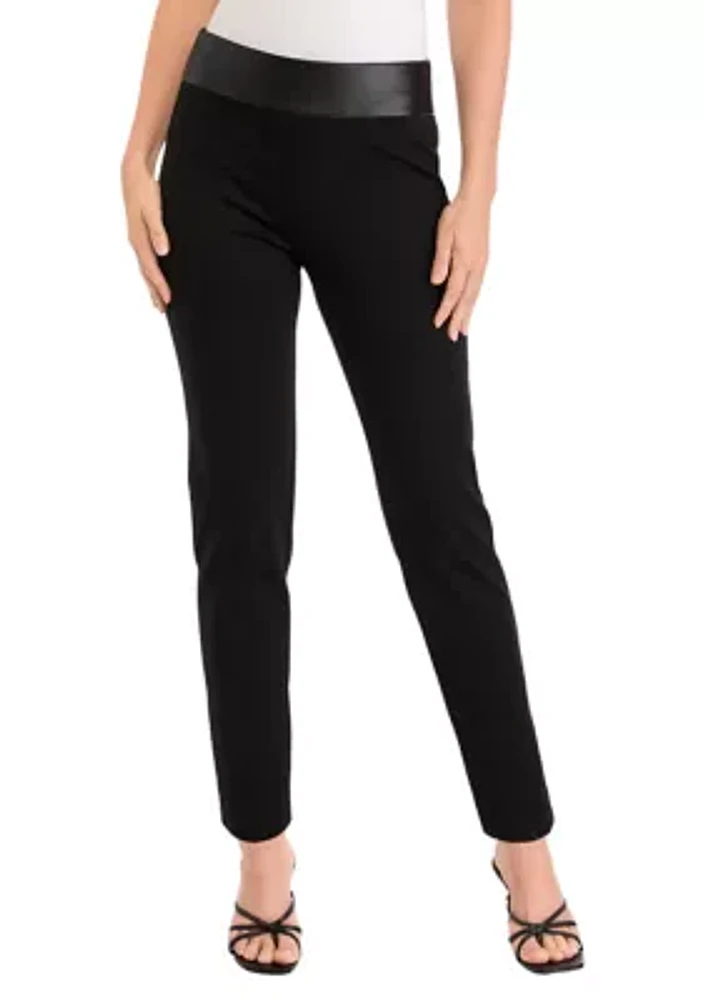 Women's Pull On Straight Ankle Modern Compression Pants