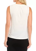 Women's Sleeveless Mock Neck Top