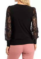 Women's Long Lace Sleeve Top