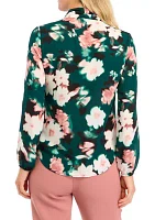 Women's Long Sleeve Floral Print Blouse