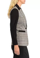 Women's Plaid One Button Jacket