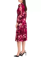 Women's Long Sleeve Twist Midi Dress