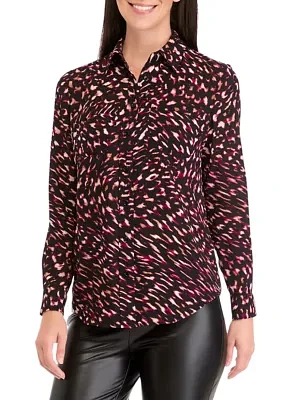 Women's Long Sleeve Button Down Blouse