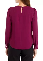 Women's Long Sleeve V-Neck Blouse