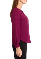 Women's Long Sleeve V-Neck Blouse