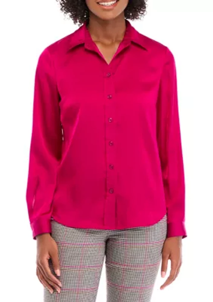 Women's Long Sleeve Button Down Blouse