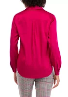 Women's Long Sleeve Button Down Blouse