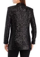 Women's Open Front Sequin Blazer