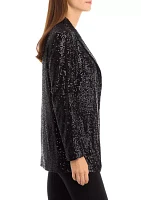 Women's Open Front Sequin Blazer