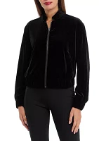 Women's Velvet Bomber Jacket