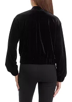 Women's Velvet Bomber Jacket