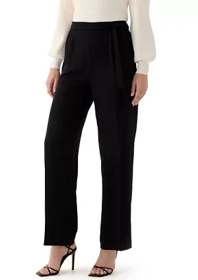 Plus High Rise Pull On Wide Leg Pants