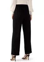 Plus High Rise Pull On Wide Leg Pants